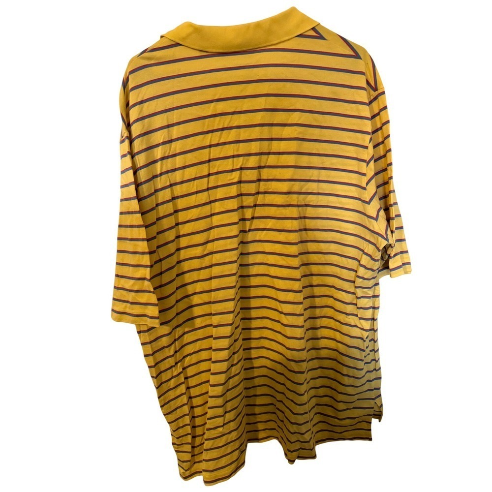 Polo Golf Ralph Lauren Mens XXL Yellow Red Blue Stripe Pima Cotton Polo Shirt - Picture 3 of 3